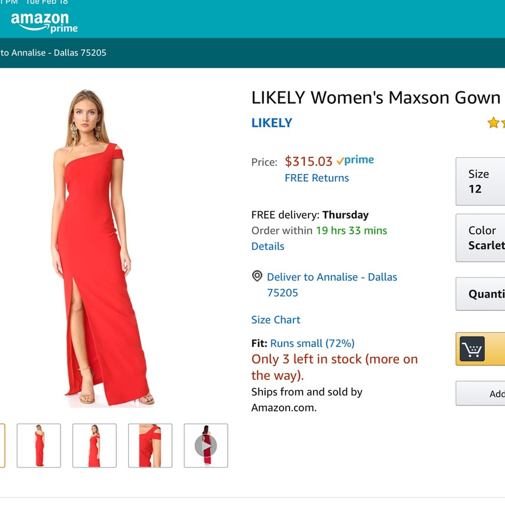 Likely Brand Women’s maxi dress/ gown. Worn once